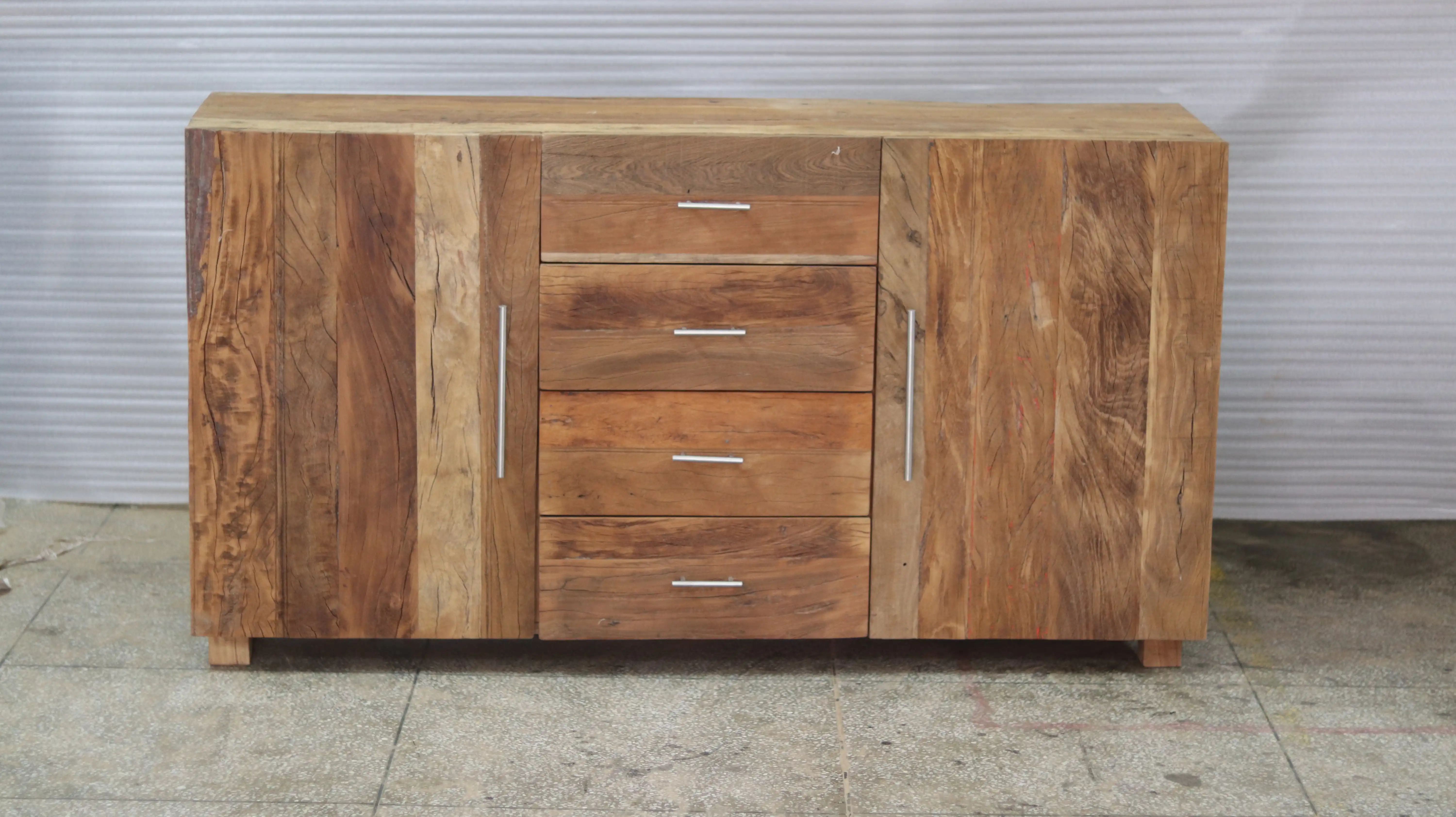 Reclaimed Wood Sideboard with 2 doors & 4 Drawers - popular handicrafts